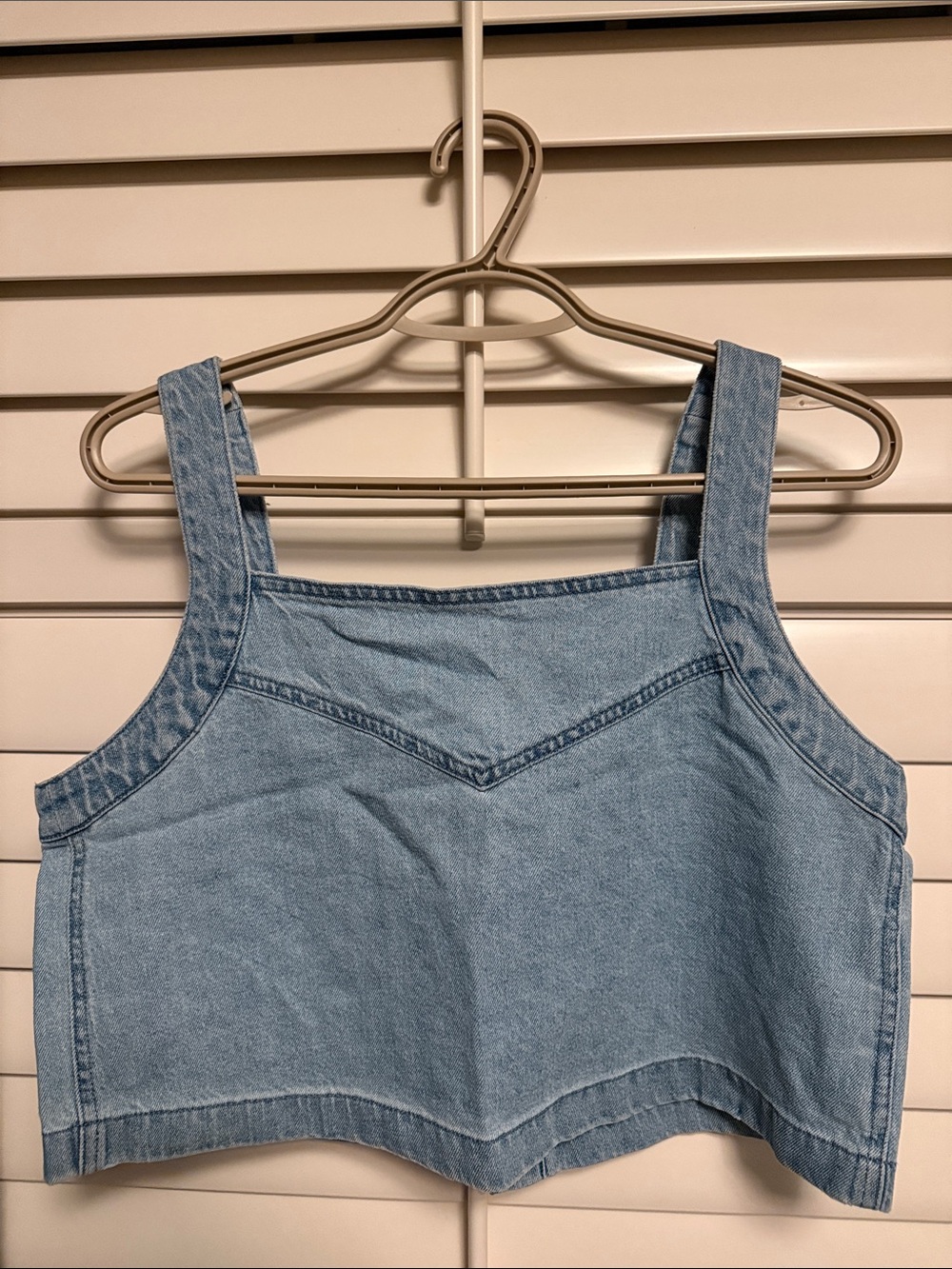Madewell Light Blue Denim Crop Top